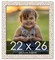 22x26 Refined White Picture Frame - UV Acrylic, Foam Board Backing, Hanging Hardware